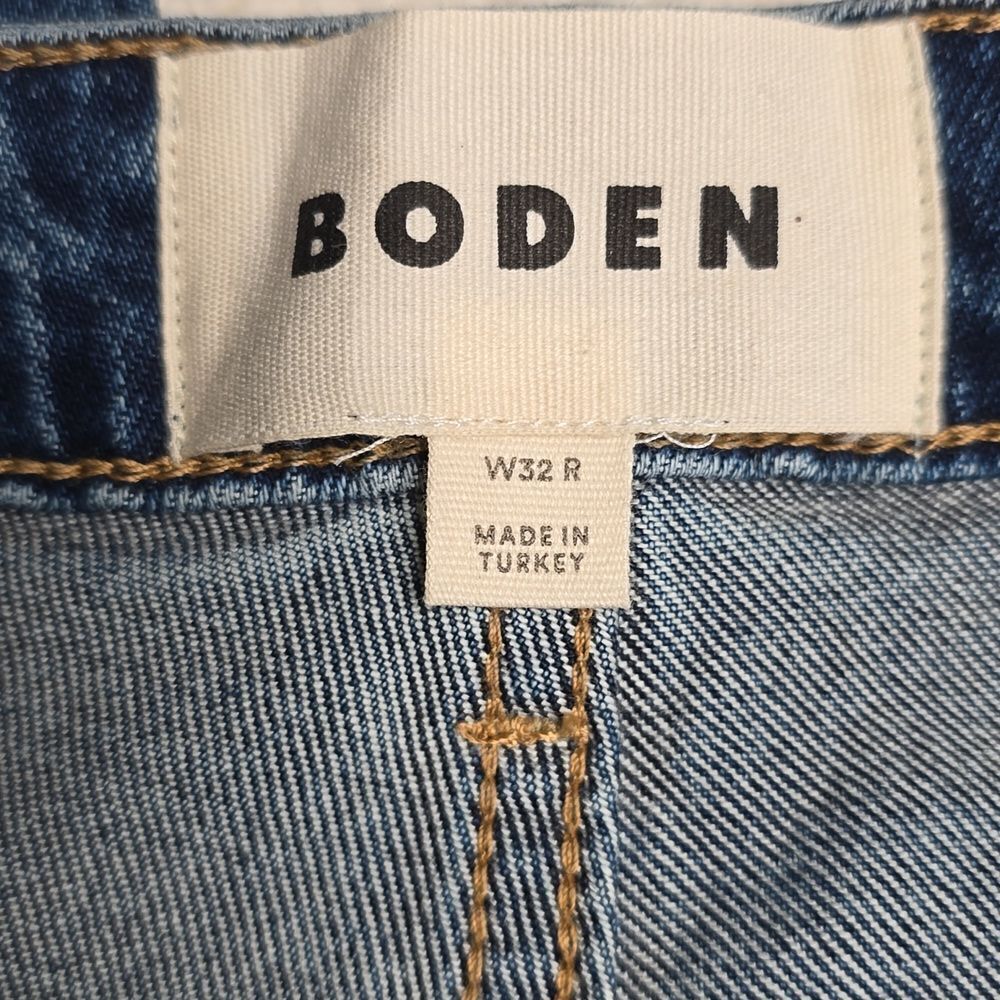 1458 NWT Boden Mid Rise Straight Leg Jeans-Dark Vintage Sz 32R - Picture 5 of 10